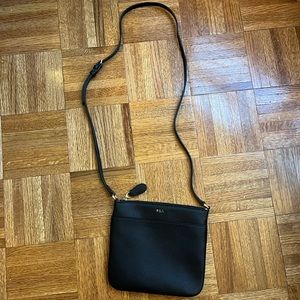 Lauren Ralph Lauren Pebbled Crossbody Bag (Black)